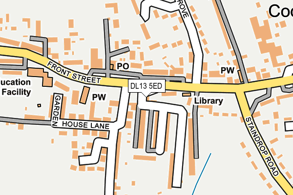 DL13 5ED map - OS OpenMap – Local (Ordnance Survey)