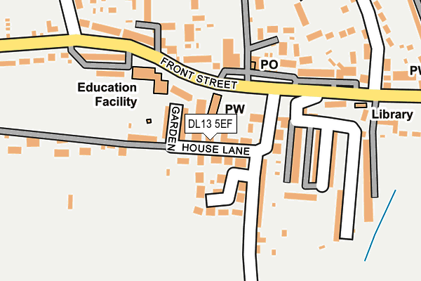 DL13 5EF map - OS OpenMap – Local (Ordnance Survey)