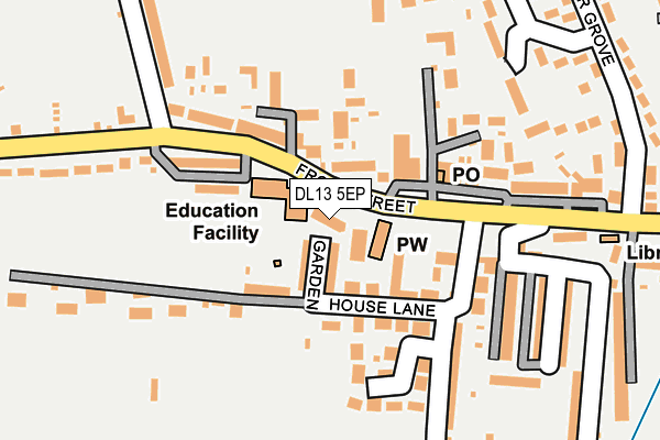 DL13 5EP map - OS OpenMap – Local (Ordnance Survey)
