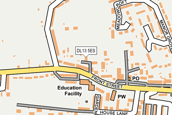 DL13 5ES map - OS OpenMap – Local (Ordnance Survey)