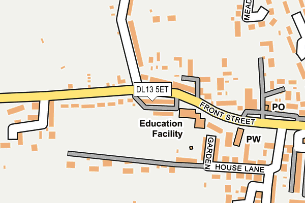 DL13 5ET map - OS OpenMap – Local (Ordnance Survey)