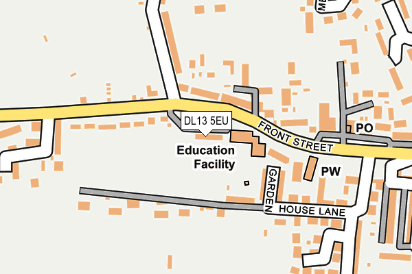 DL13 5EU map - OS OpenMap – Local (Ordnance Survey)