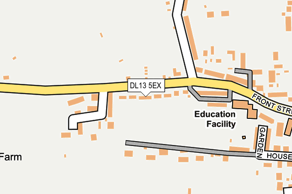 DL13 5EX map - OS OpenMap – Local (Ordnance Survey)