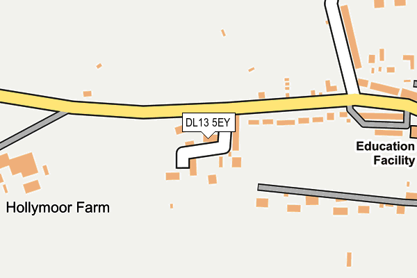 DL13 5EY map - OS OpenMap – Local (Ordnance Survey)