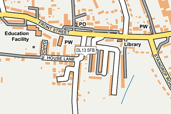 DL13 5FB map - OS OpenMap – Local (Ordnance Survey)