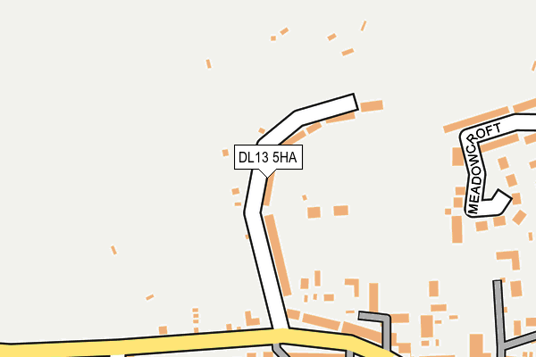 DL13 5HA map - OS OpenMap – Local (Ordnance Survey)