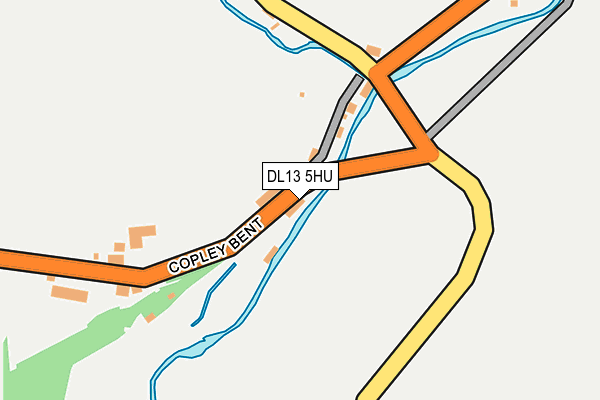 DL13 5HU map - OS OpenMap – Local (Ordnance Survey)