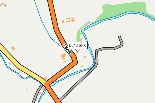 DL13 5HX map - OS OpenMap – Local (Ordnance Survey)