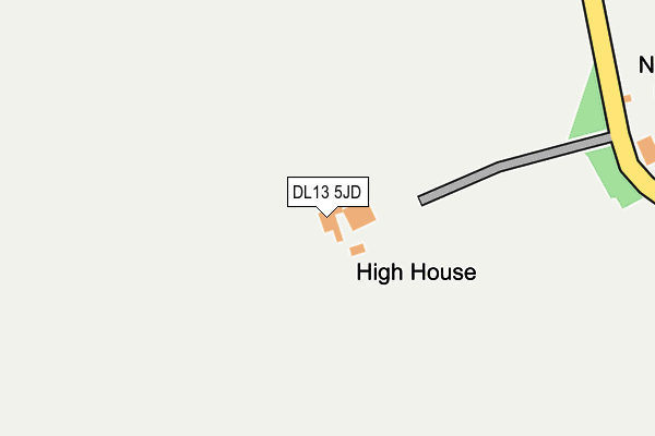 DL13 5JD map - OS OpenMap – Local (Ordnance Survey)