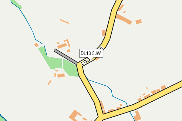 DL13 5JW map - OS OpenMap – Local (Ordnance Survey)