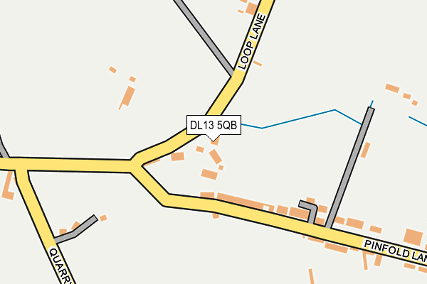 DL13 5QB map - OS OpenMap – Local (Ordnance Survey)