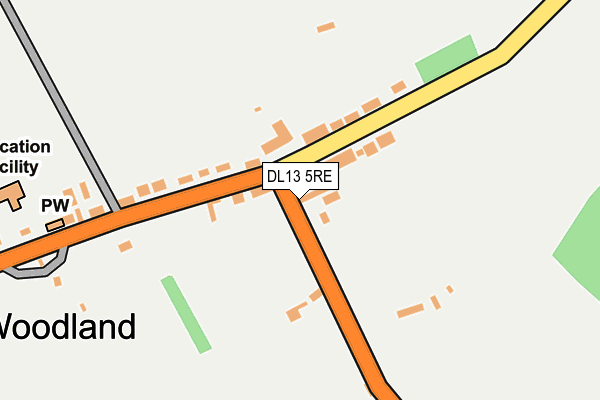 DL13 5RE map - OS OpenMap – Local (Ordnance Survey)