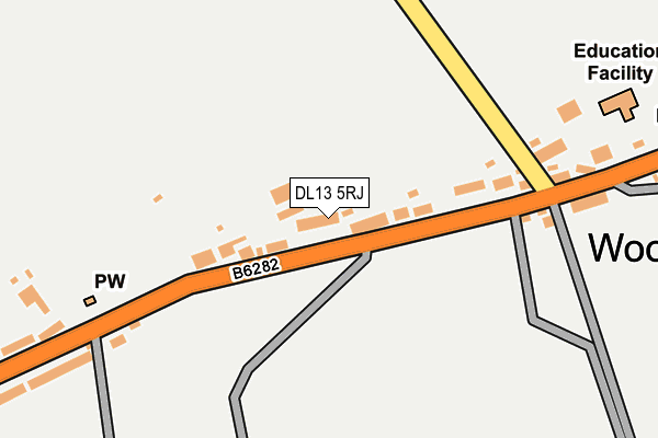 DL13 5RJ map - OS OpenMap – Local (Ordnance Survey)