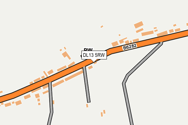 DL13 5RW map - OS OpenMap – Local (Ordnance Survey)