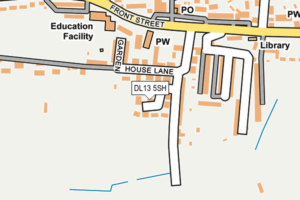 DL13 5SH map - OS OpenMap – Local (Ordnance Survey)