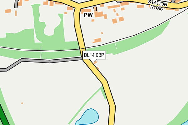 DL14 0BP map - OS OpenMap – Local (Ordnance Survey)