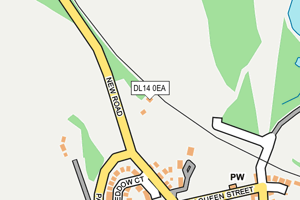 DL14 0EA map - OS OpenMap – Local (Ordnance Survey)