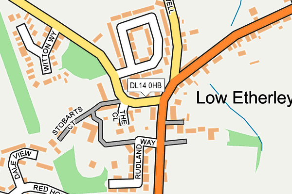 DL14 0HB map - OS OpenMap – Local (Ordnance Survey)