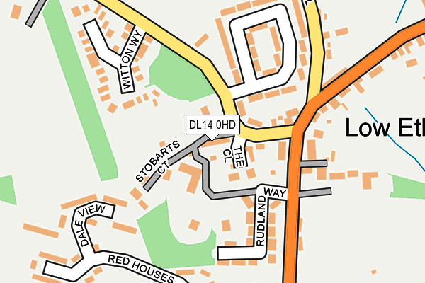 DL14 0HD map - OS OpenMap – Local (Ordnance Survey)