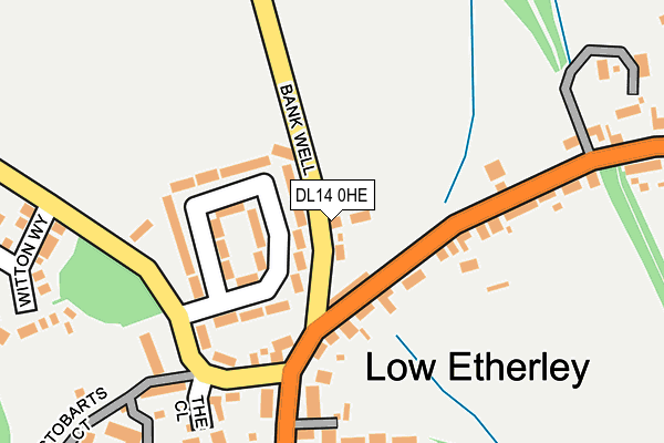DL14 0HE map - OS OpenMap – Local (Ordnance Survey)