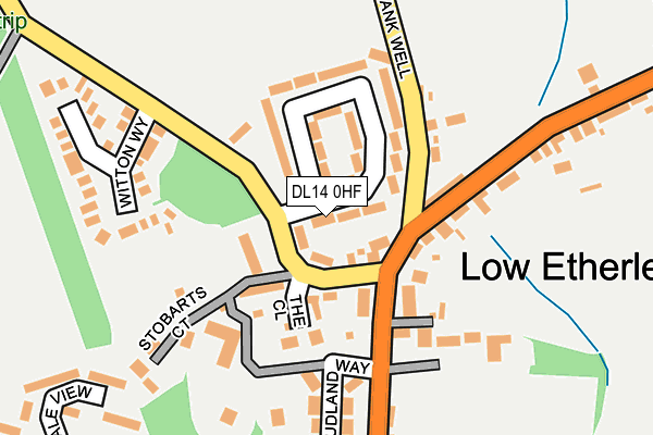 DL14 0HF map - OS OpenMap – Local (Ordnance Survey)