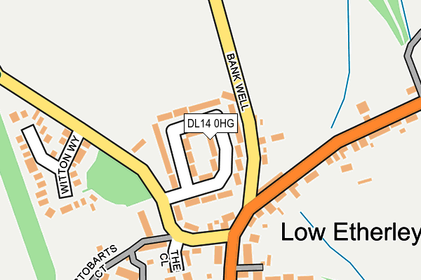 DL14 0HG map - OS OpenMap – Local (Ordnance Survey)
