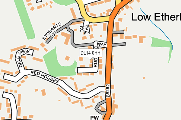 DL14 0HH map - OS OpenMap – Local (Ordnance Survey)