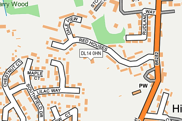 DL14 0HN map - OS OpenMap – Local (Ordnance Survey)