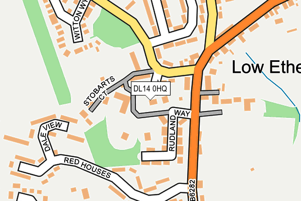 DL14 0HQ map - OS OpenMap – Local (Ordnance Survey)