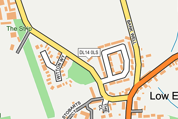 DL14 0LS map - OS OpenMap – Local (Ordnance Survey)