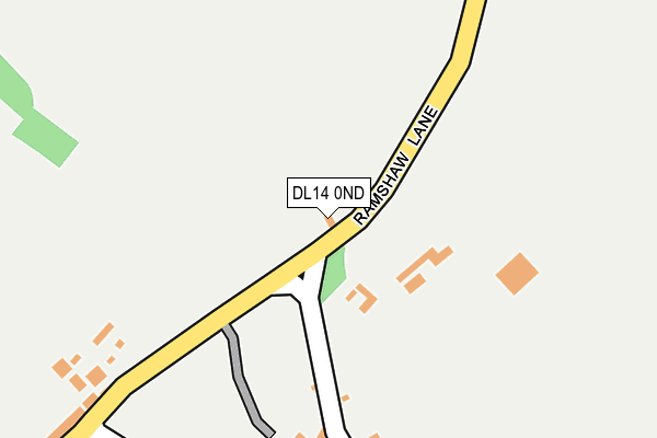 DL14 0ND map - OS OpenMap – Local (Ordnance Survey)