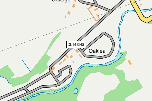 DL14 0NS map - OS OpenMap – Local (Ordnance Survey)