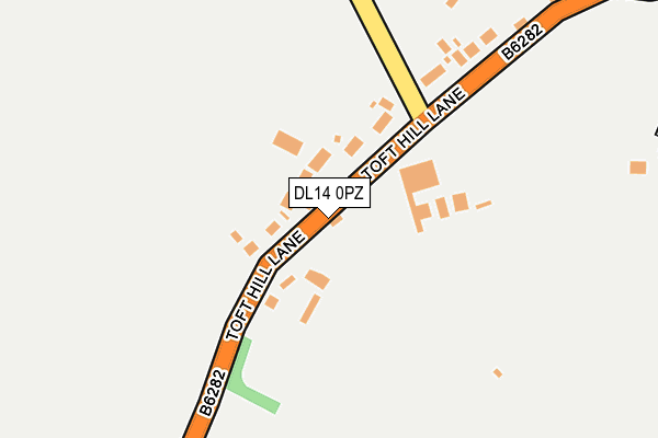 DL14 0PZ map - OS OpenMap – Local (Ordnance Survey)
