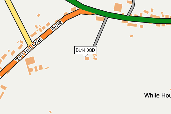 DL14 0QD map - OS OpenMap – Local (Ordnance Survey)