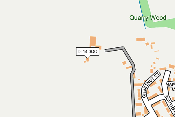 DL14 0QQ map - OS OpenMap – Local (Ordnance Survey)