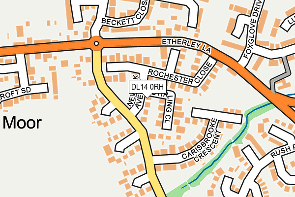 DL14 0RH map - OS OpenMap – Local (Ordnance Survey)
