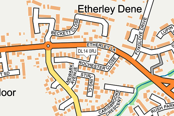 DL14 0RJ map - OS OpenMap – Local (Ordnance Survey)