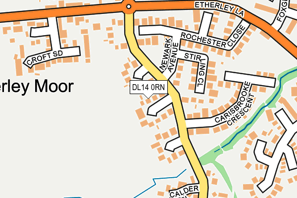 DL14 0RN map - OS OpenMap – Local (Ordnance Survey)