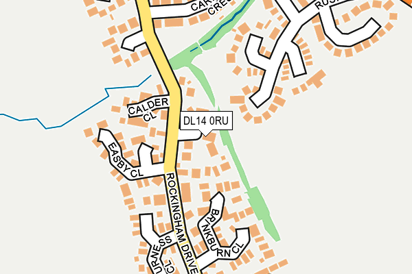 DL14 0RU map - OS OpenMap – Local (Ordnance Survey)