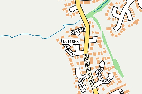 DL14 0RX map - OS OpenMap – Local (Ordnance Survey)