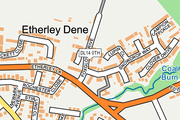 DL14 0TH map - OS OpenMap – Local (Ordnance Survey)