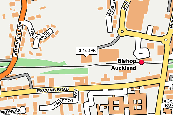 DL14 4BB map - OS OpenMap – Local (Ordnance Survey)