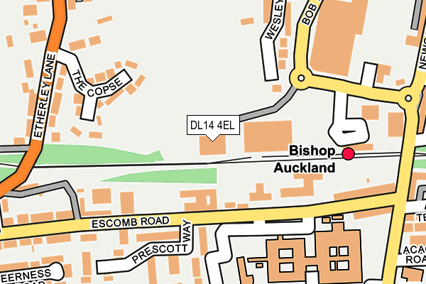 DL14 4EL map - OS OpenMap – Local (Ordnance Survey)