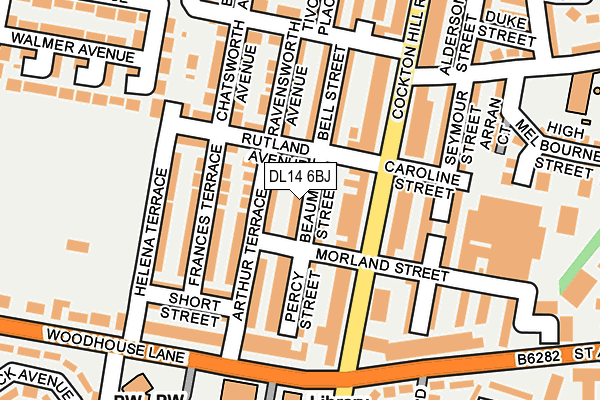 DL14 6BJ map - OS OpenMap – Local (Ordnance Survey)