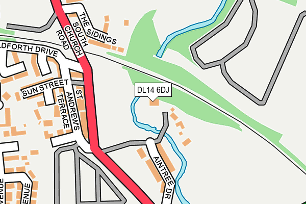 DL14 6DJ map - OS OpenMap – Local (Ordnance Survey)