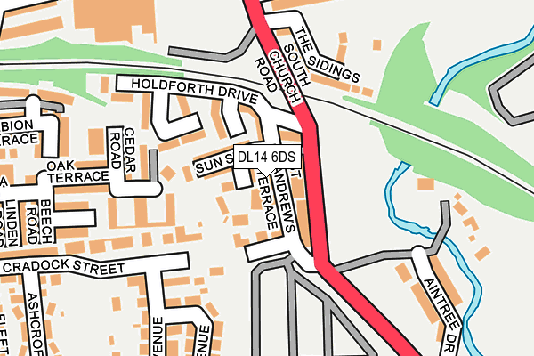 DL14 6DS map - OS OpenMap – Local (Ordnance Survey)