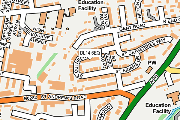DL14 6EQ map - OS OpenMap – Local (Ordnance Survey)