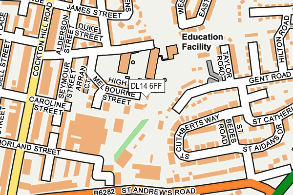 DL14 6FF map - OS OpenMap – Local (Ordnance Survey)