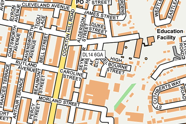 DL14 6GA map - OS OpenMap – Local (Ordnance Survey)