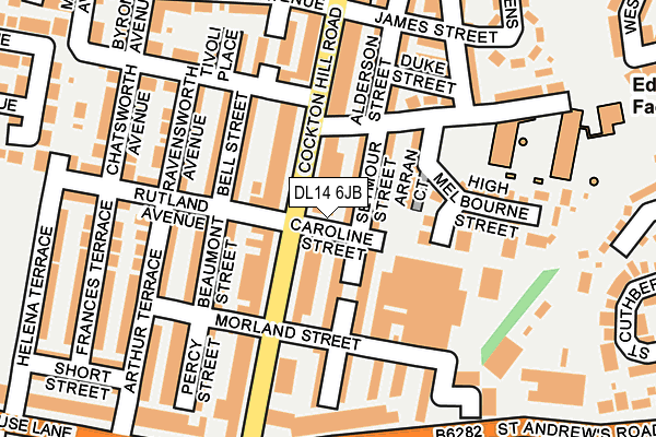 DL14 6JB map - OS OpenMap – Local (Ordnance Survey)
